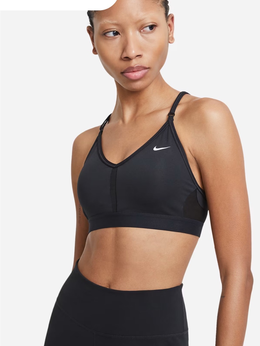 Nike Women's Black INDY Low-Impact V-Back Sports Bra, SZ Medium NWT